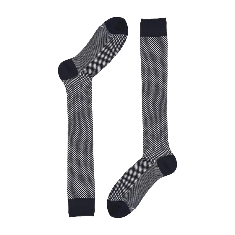 Men heritage jacquard micro pattern long socks