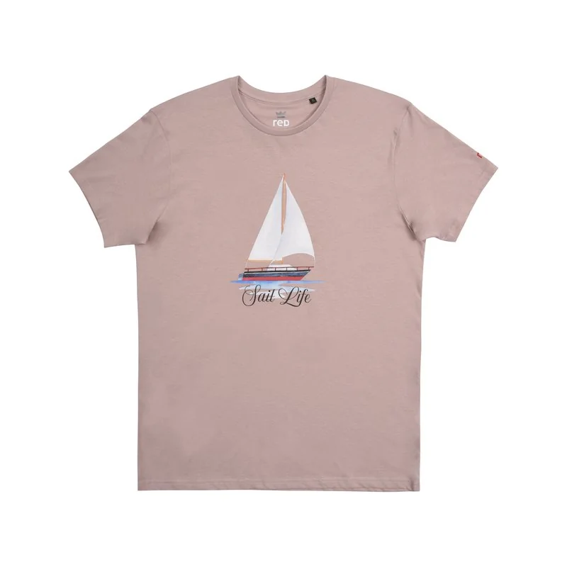 Men T-shirt sail life - Pink